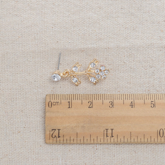Delicato ed Elegante Completo Collana e Orecchini con Zirconi Intarsiati in Lega con Catena Singapore per Gioielli da Sposa da Donna