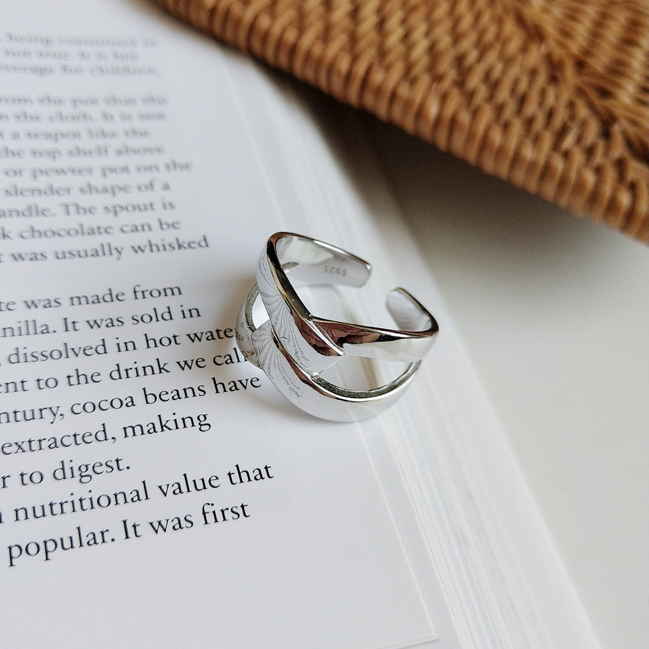 Trendy Geometric Knot 925 Sterling Silver Ring for Women