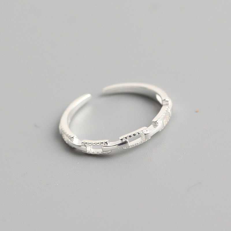 Set di Anelli Geometrici a Cuore e Stella Lucidi in Argento Sterling 925, Dolce e Minimalista, da Donna