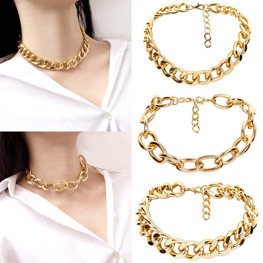 Bold Minimalist Vintage Geometric Cross Chain Necklace for Women