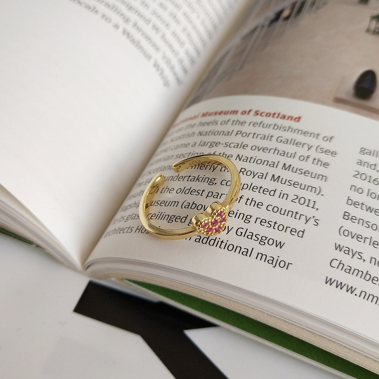Minimalist 925 Sterling Silver Heart Ring Plated Women