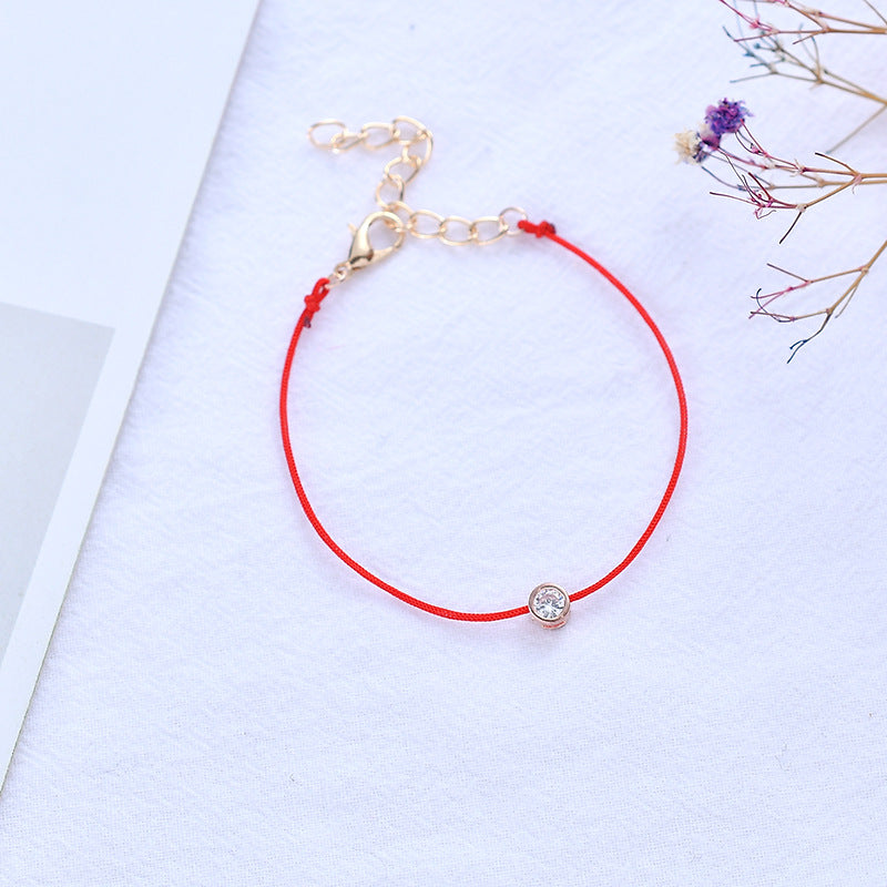 Minimalist Alloy Plated Zircon Bracelet for Women
