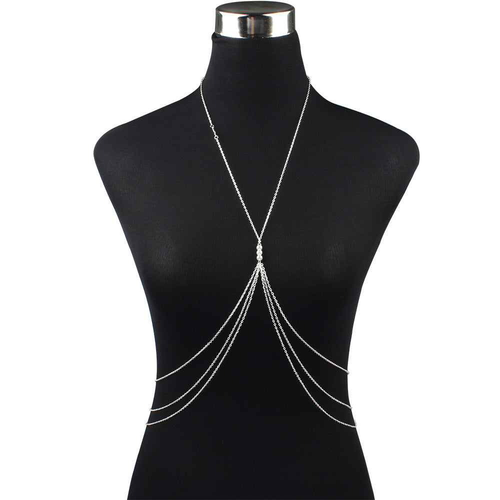 Geometric Plated Alloy Body Chain for Women