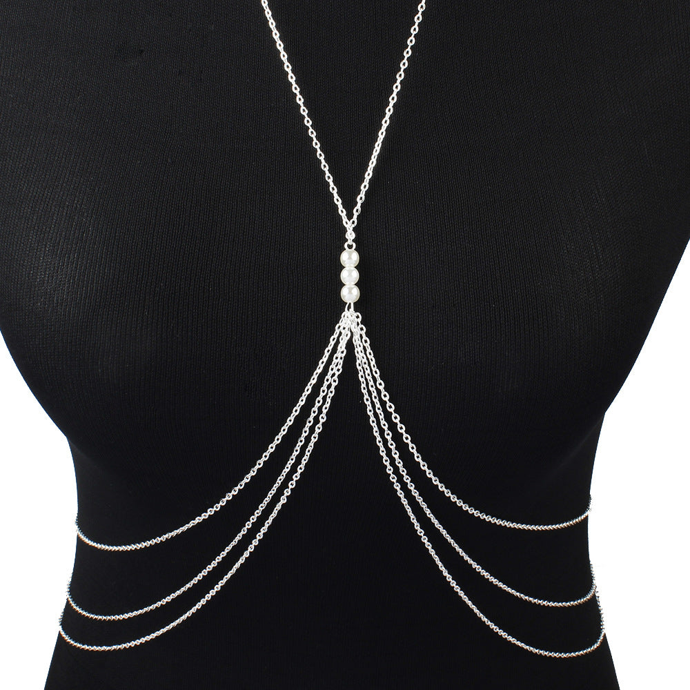 Geometric Plated Alloy Body Chain for Women