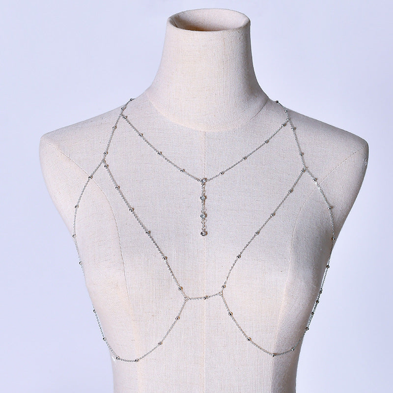 Minimalist Rhinestone Inlay Body Chain for Women