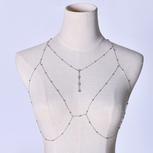 Minimalist Rhinestone Inlay Body Chain for Women