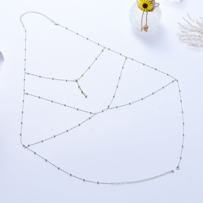 Minimalist Rhinestone Inlay Body Chain for Women