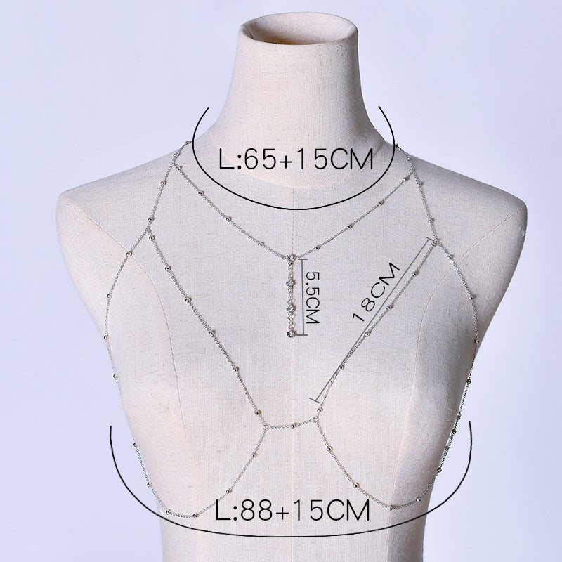 Minimalist Rhinestone Inlay Body Chain for Women