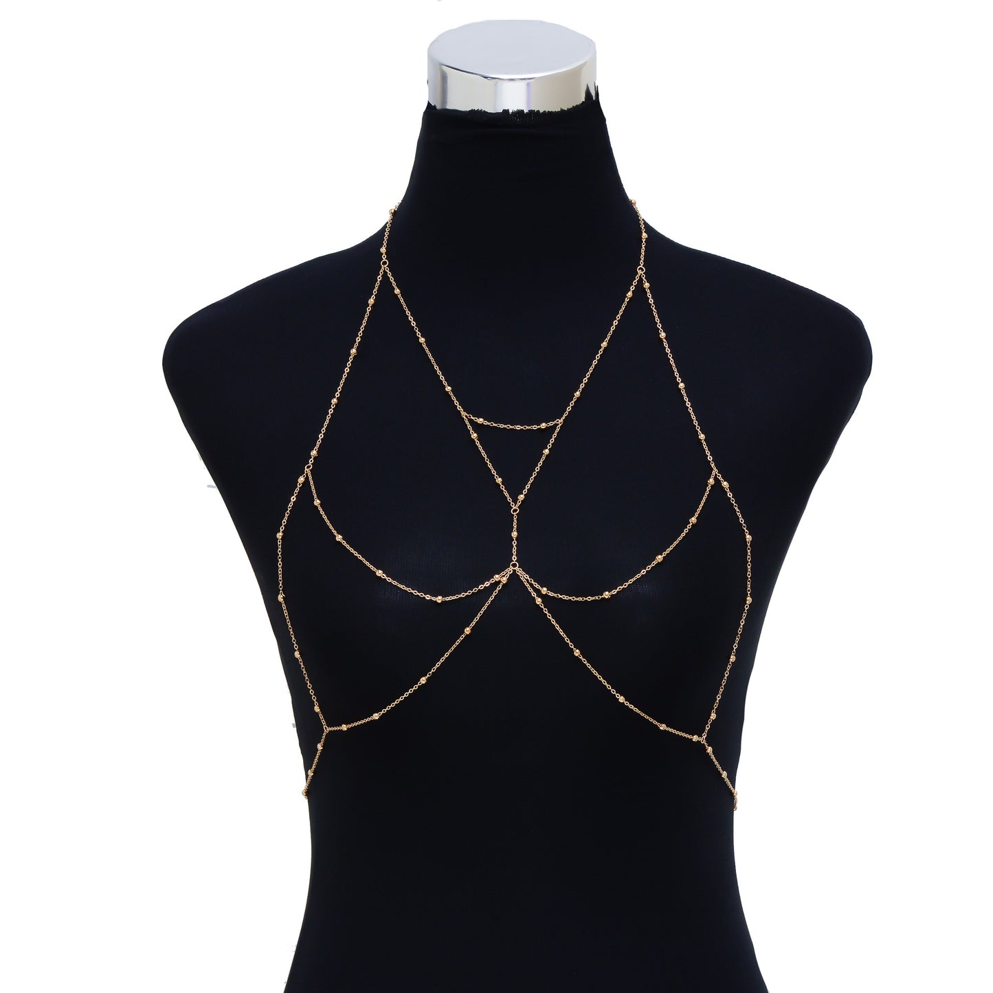 Fashion Geometric Body Chain for Women Alloy Plated Bikini Jewelry
