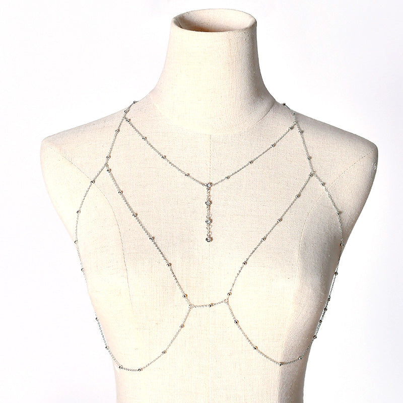 Minimalist Rhinestone Inlay Body Chain for Women