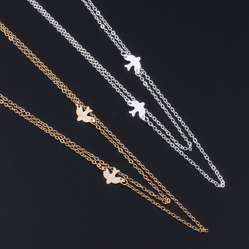 Bird Pendant Necklace for Women Fashion Trendy Alloy Collarbone Chain Minimalist Jewelry