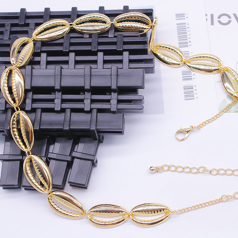 Fashion Shell Necklace Alloy Snake Chain for Women Beach Style