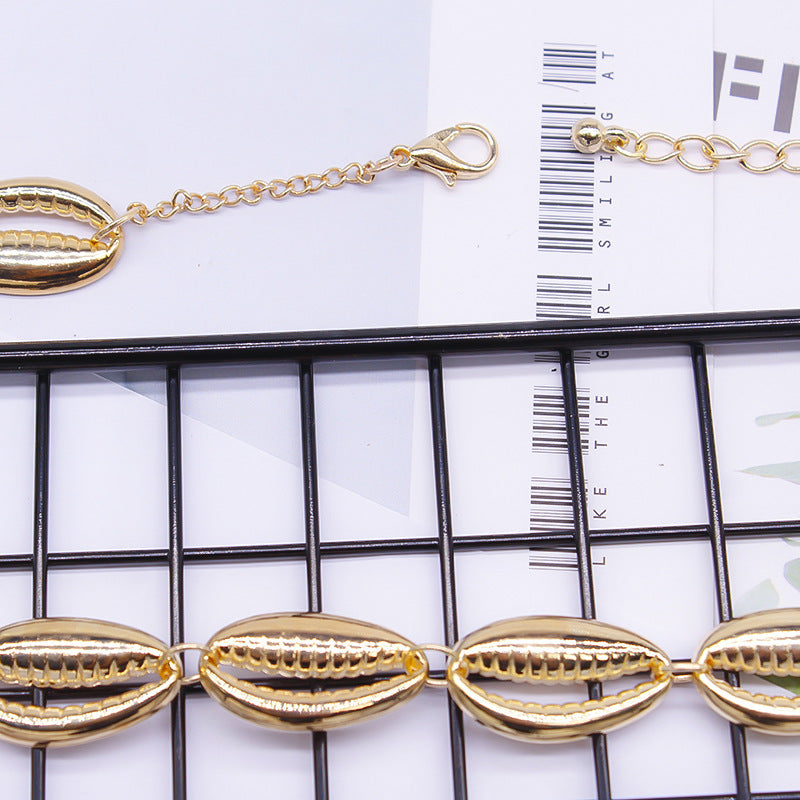 Fashion Shell Necklace Alloy Snake Chain for Women Beach Style