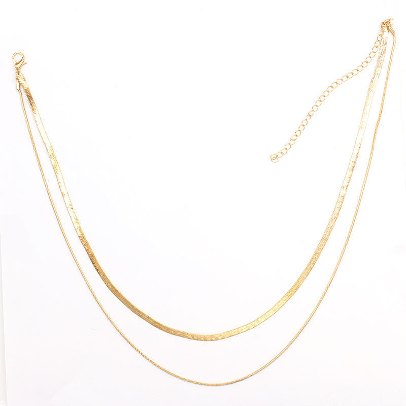 Minimalist Snake Chain Collar Necklace for Women