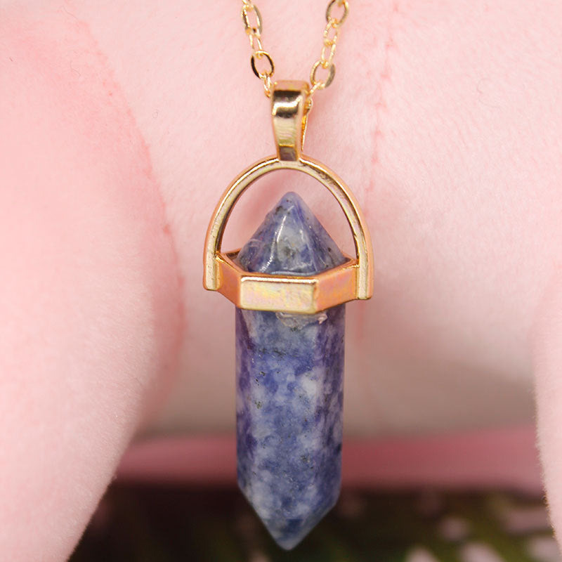 Minimalist Women's Geometric Moon Pendant Necklace in Alloy with Hexagonal Charm Spring Fashion Jewelry