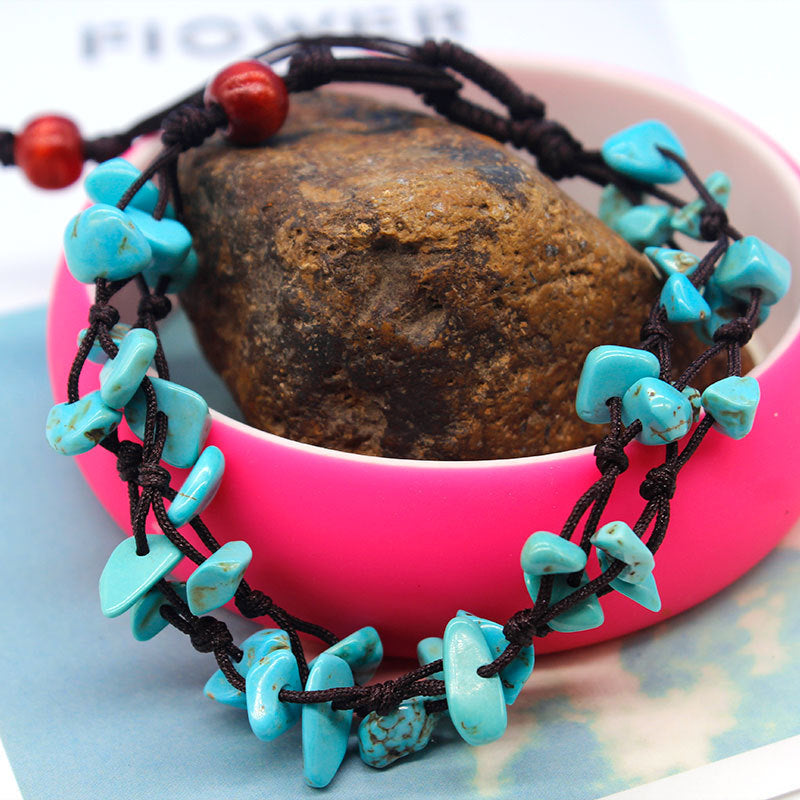 Casual Handmade Geometric Rope Anklet Bracelet for Women