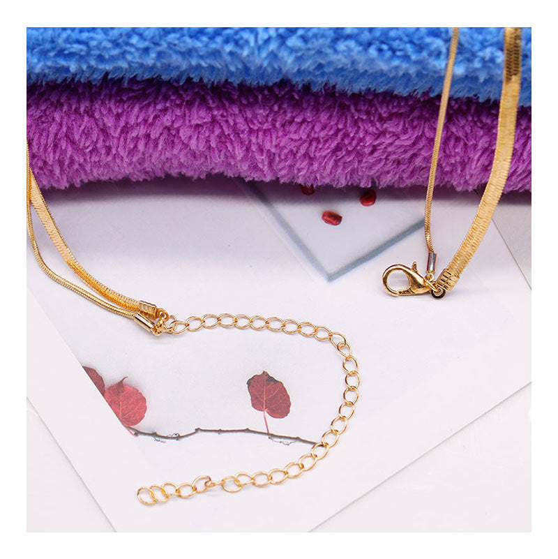 Minimalist Snake Chain Collar Necklace for Women