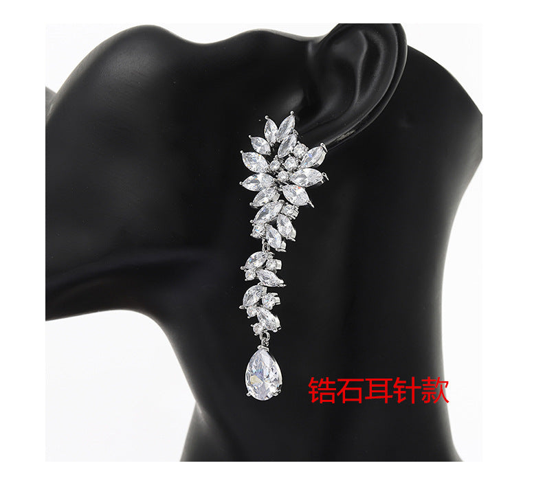 Minimalist Floral Rhinestone Ear Cuffs for Women Alloy Plated Earrings