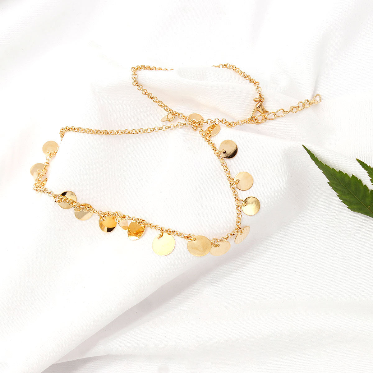 Minimalist Round Copper Clavicle Necklace Snake Chain