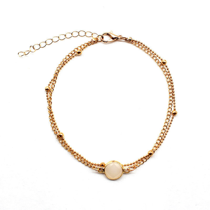 Minimalist Alloy Round Anklet