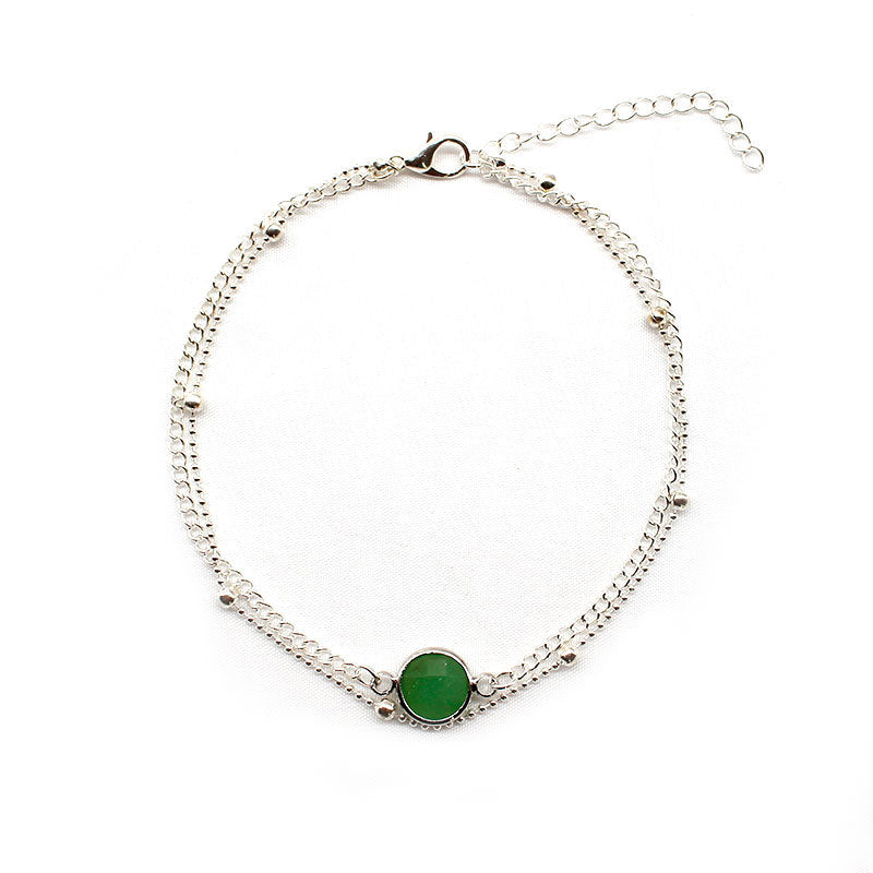 Minimalist Alloy Round Anklet