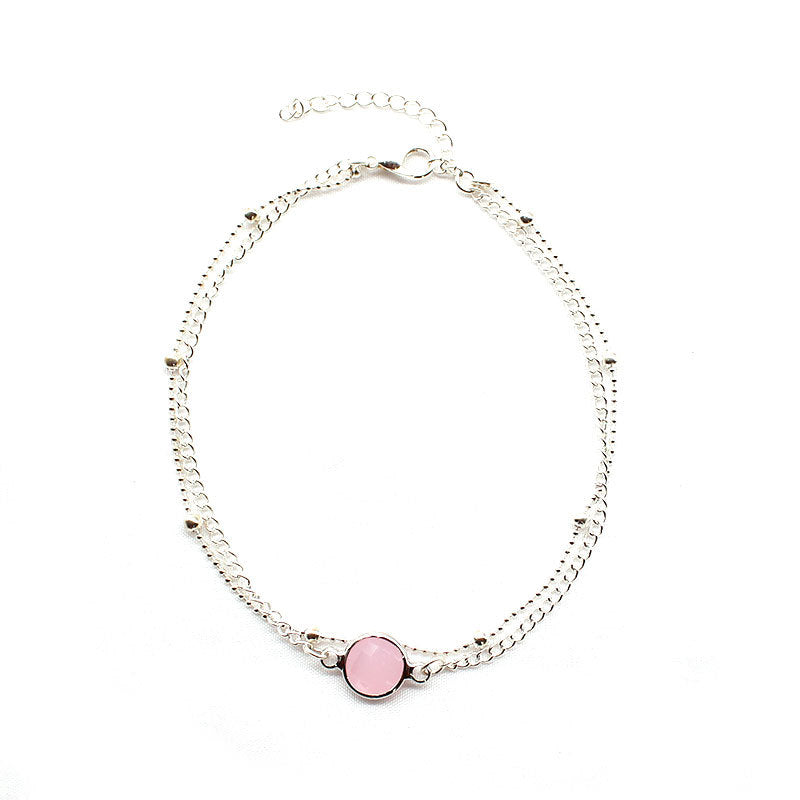 Minimalist Alloy Round Anklet