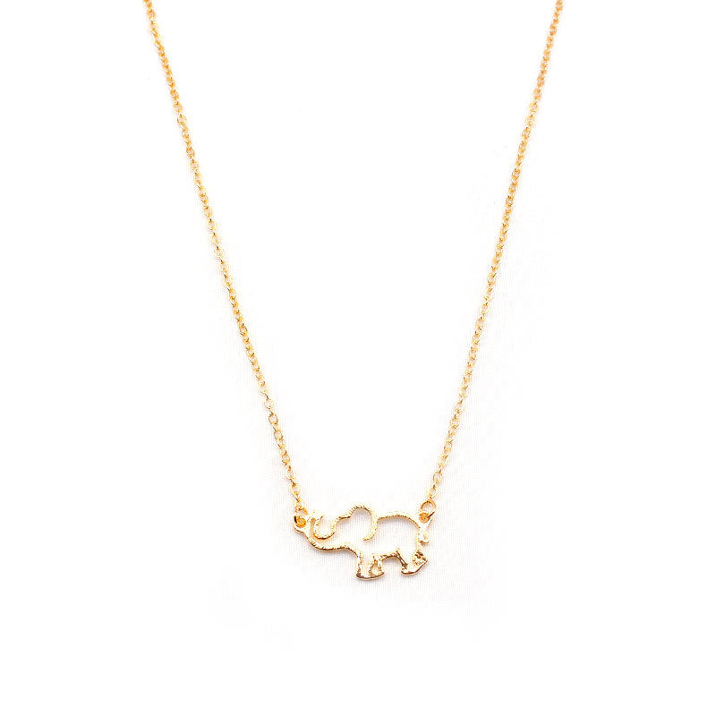Long-Nose Elephant Necklace Alloy Cross Chain Women's Pendant Jewelry