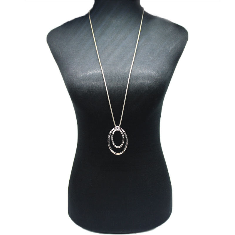 Vintage Trendy Geometric Alloy Snake Chain Necklace for Women