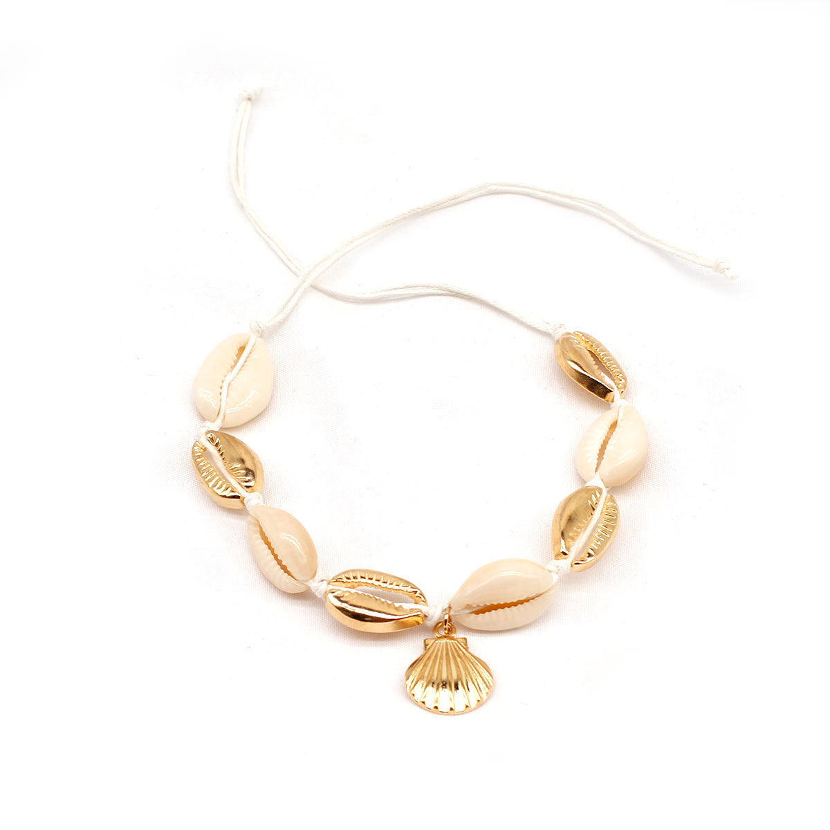 Vintage Shell Scallop Anklet for Women Alloy Beach Jewelry