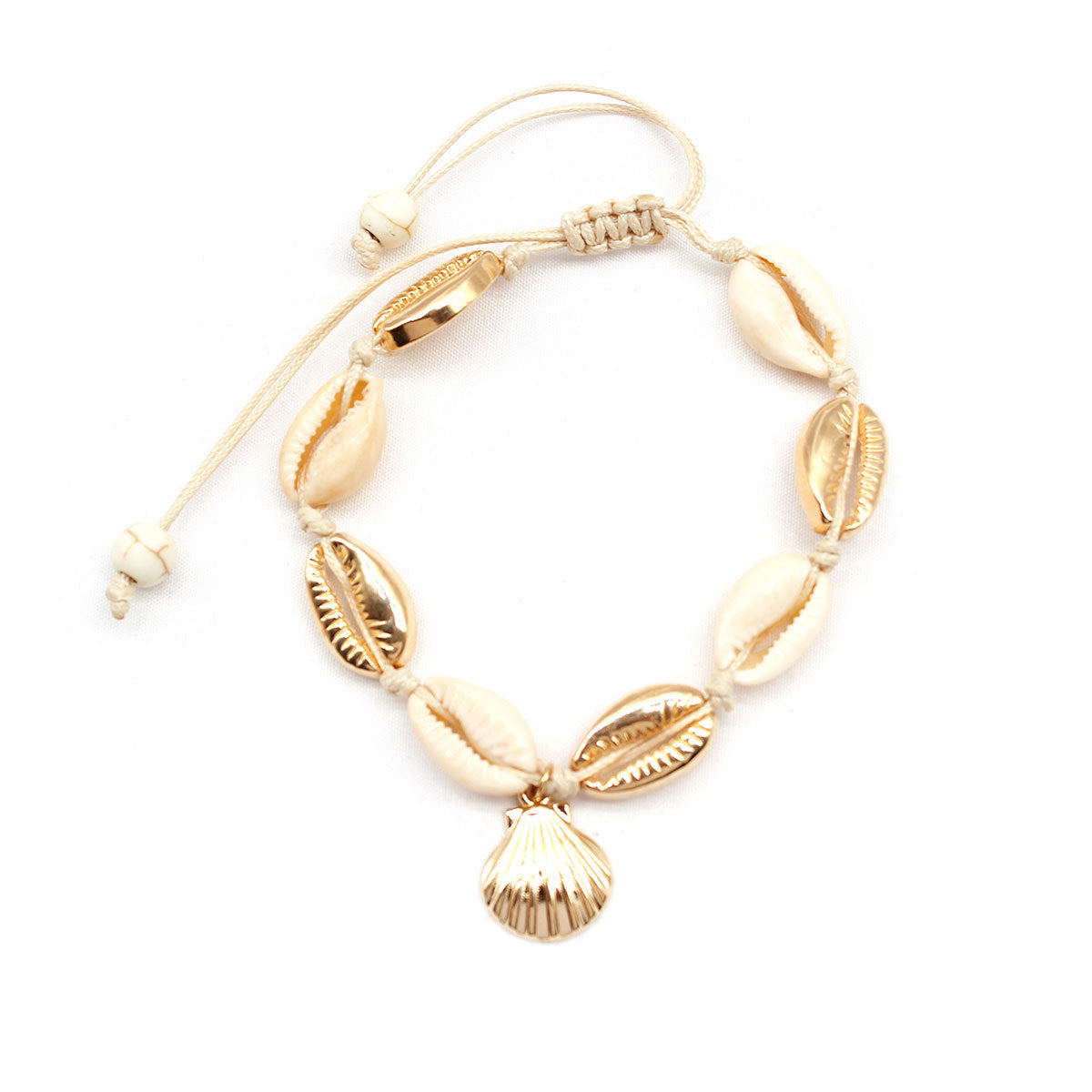Vintage Shell Scallop Anklet for Women Alloy Beach Jewelry