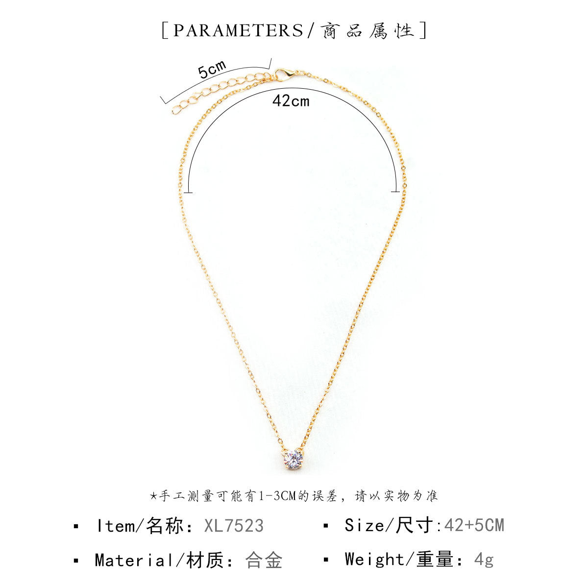 Minimalist Teardrop Zircon Pendant Necklace for Women Cross Chain Alloy Fashion Clavicle Jewelry