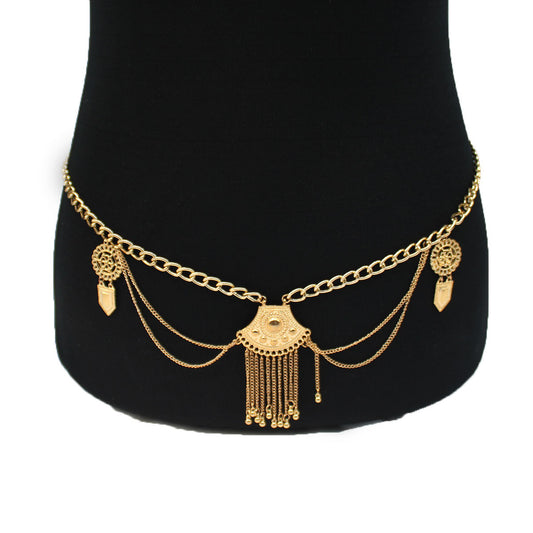 Bohemian Metal Tassel Waist Chain for Women