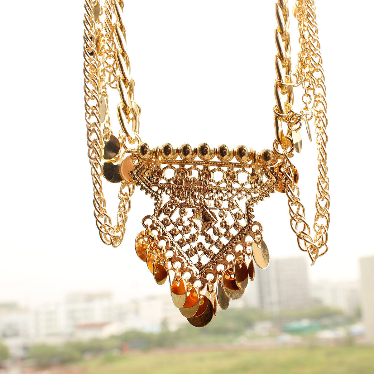Bohemian Rhinestone Waist Chain for Women Metal Waist Accessory
