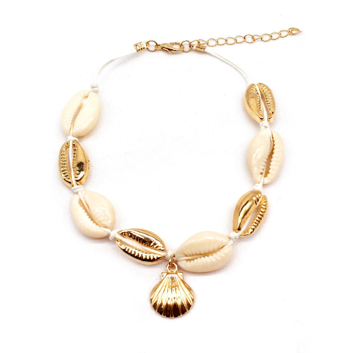 Vintage Shell Scallop Anklet for Women Alloy Beach Jewelry