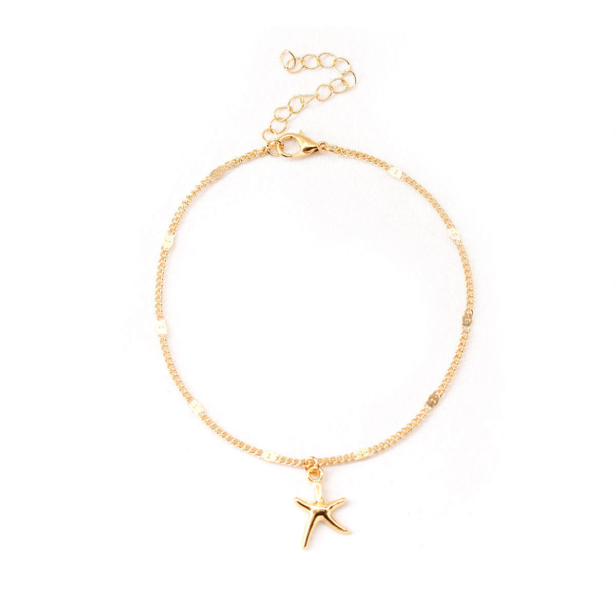 Women's Alloy Star-Shaped Anklet Minimalist Geometric Foot Jewelry Fashion Accessory
