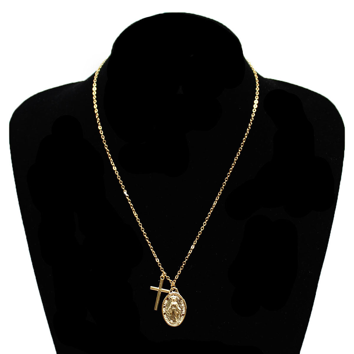 Women's Alloy Plated Cross Necklace Pendant Clavicle Chain