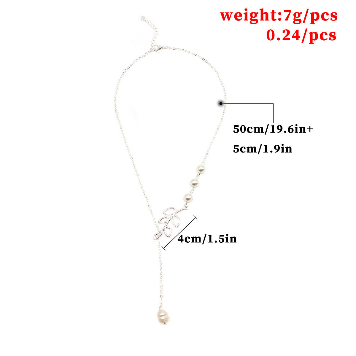 Minimalist Geometric Leaf Necklace for Women Alloy Plated Mother of Pearl Pendant Clavicle Chain