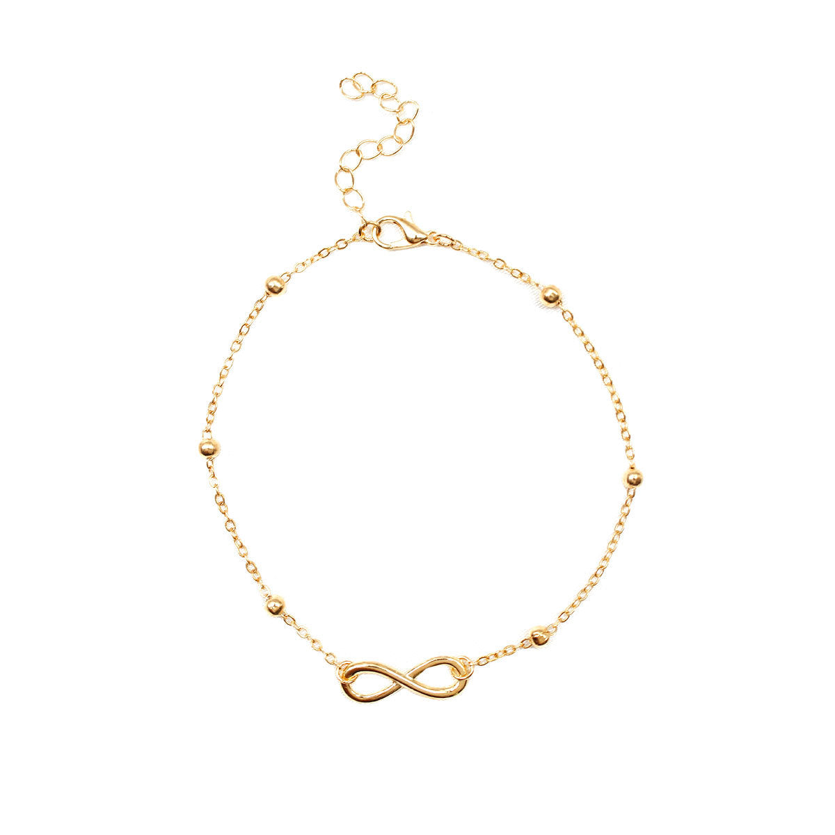 Women's Western Style Pearl Anklet with Letter and Number Charm Handmade Multi-Layer Beach Anklet