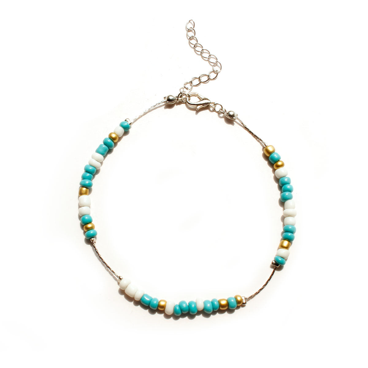 Minimalist Women's Seed Beads Anklet Hand-strung Beach Accessory