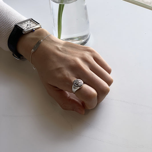 Anello Occhio in Argento Sterling 925 Vintage da Donna