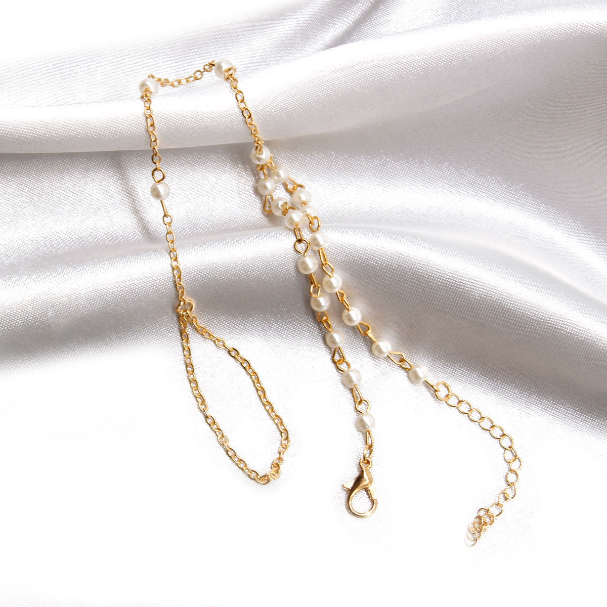 Hand-Strung Pearl Bracelet for Women Geometric Style Fashion Jewelry