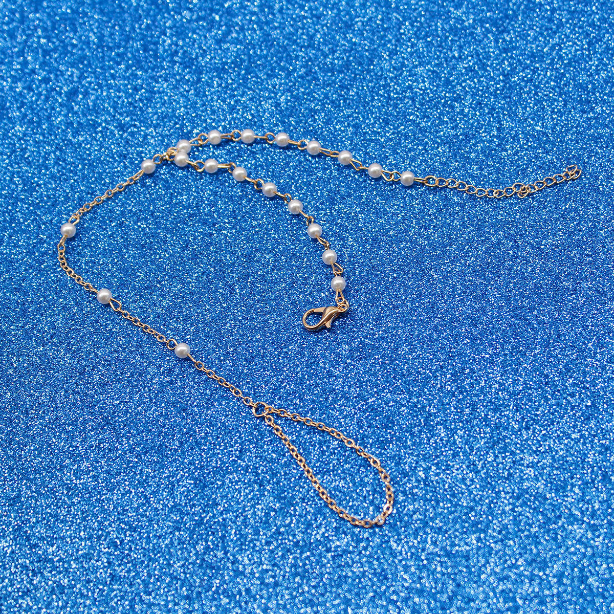 Hand-Strung Pearl Bracelet for Women Geometric Style Fashion Jewelry