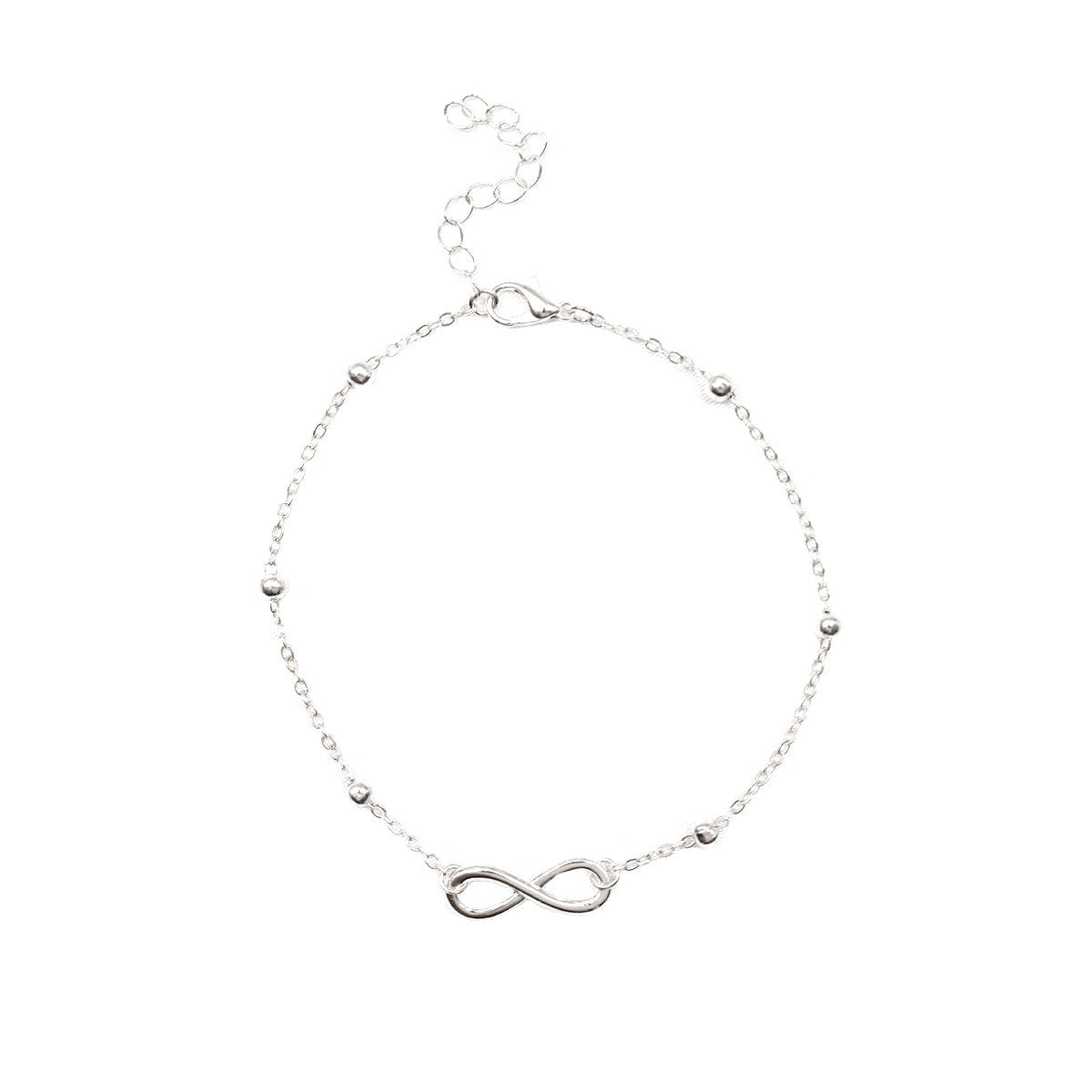 Women's Western Style Pearl Anklet with Letter and Number Charm Handmade Multi-Layer Beach Anklet