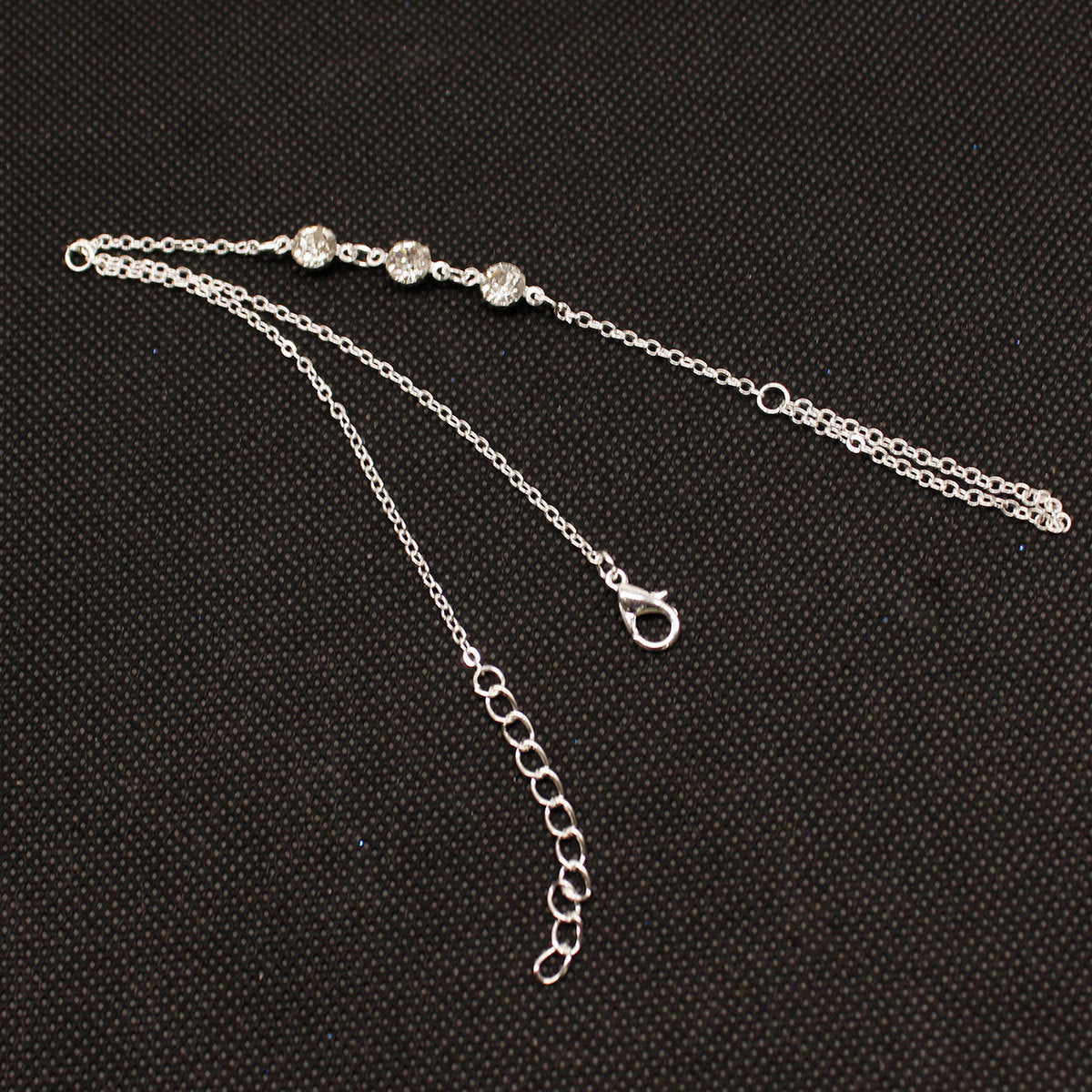 Women's Fashion Streetwear Letter Number Word Link Bracelet with Rhinestones Trendy Alloy Hand Jewelry