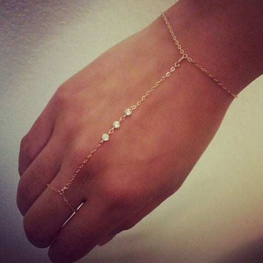 Pulsera de eslabones con letras y números de estilo urbano para mujer, con pedrería, joyería de mano de aleación de moda