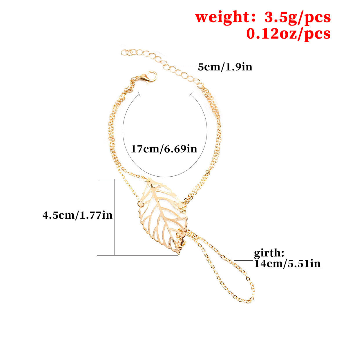 Hollow-Out Leaf Bracelet for Women Fashion Nature Inspired Minimalist Alloy Hand Jewelry