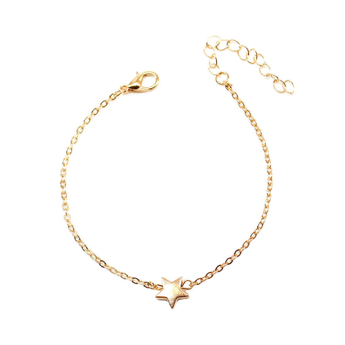 Minimalist Star and Heart Charm Bracelet for Women Fashion Jewelry Alloy Hand Chain Accessory