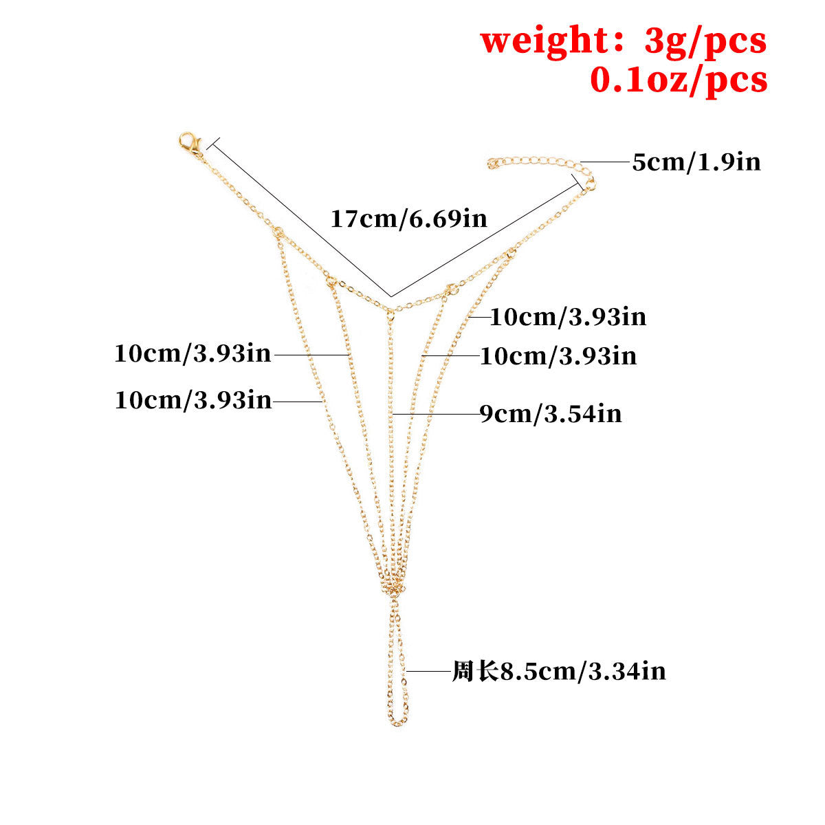 Women's Fringe Chain Bracelet Fashionable Layered Tassel Hand Chain Stylish Minimalist Jewelry Accessory