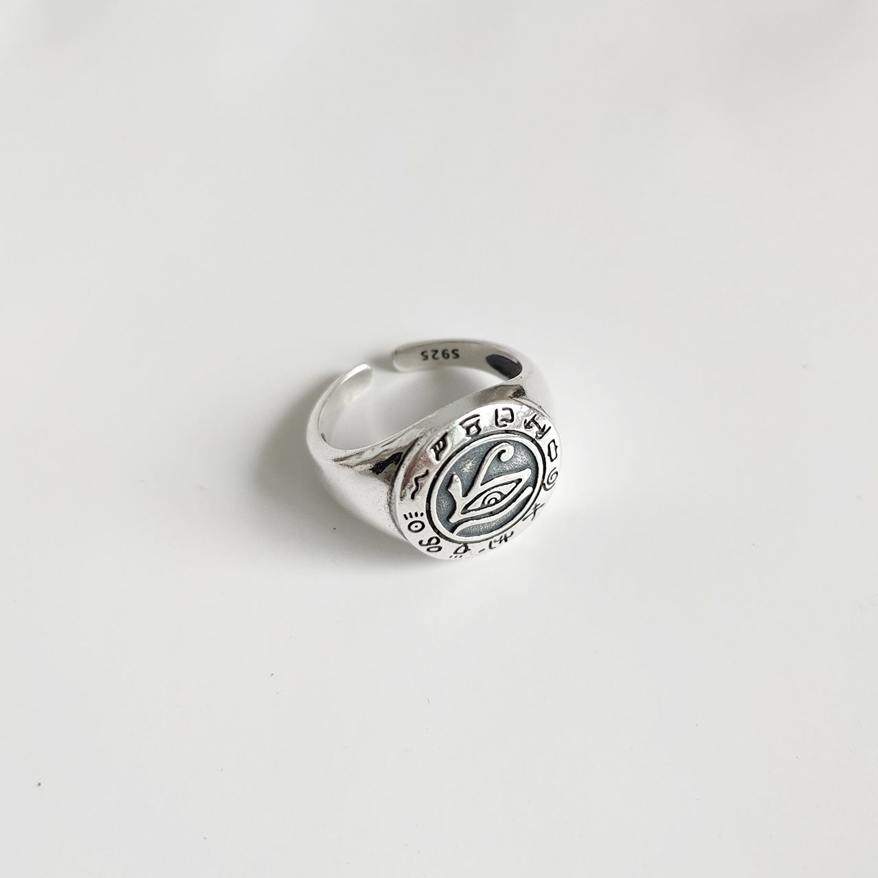 Anello Occhio in Argento Sterling 925 Vintage da Donna