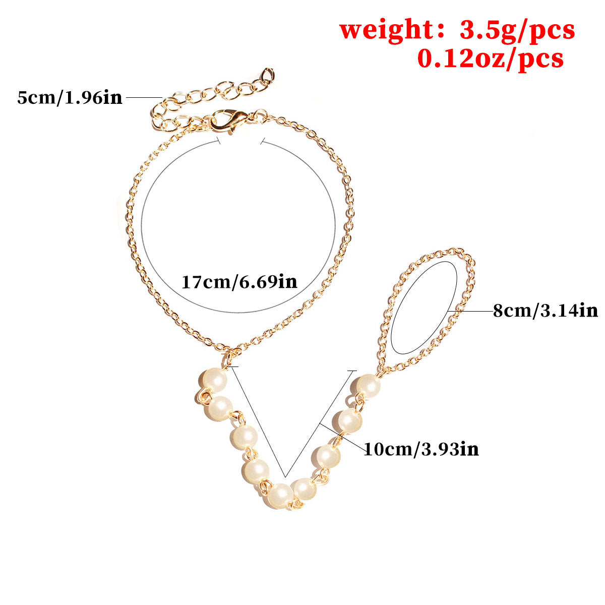 Hand-Strung Pearl Bracelet for Women Adjustable Beaded Pearl Link Bracelet Elegant Minimalist Jewelry Gift
